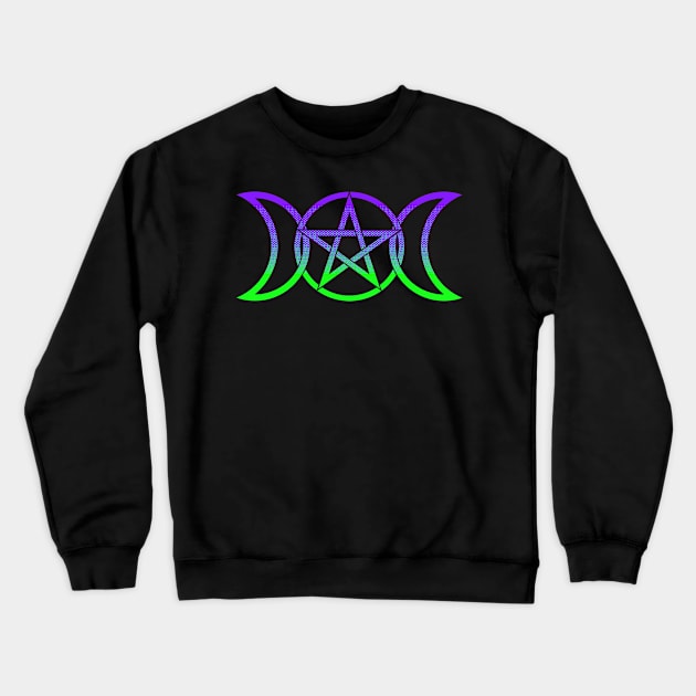 Triple Moon Goddess Crewneck Sweatshirt by RavenWake